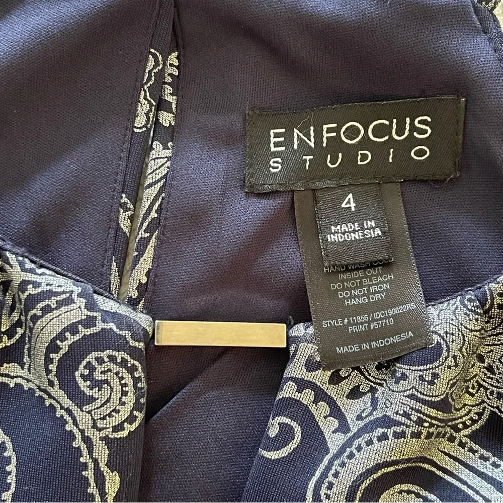 Enfocus Studio Silver Blue Halter Midi Dress - Picture 3 of 7